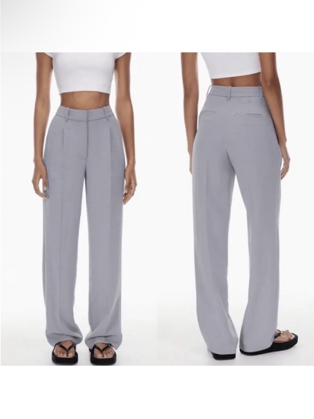 Wilfred Aritzia The Effortless Linen Blend Wide Leg Pant Size 2